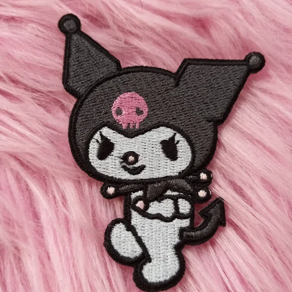 Classic Kuromi Sanrio Hello Kitty embroidered patch!